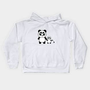 A pandas training ears Kids Hoodie